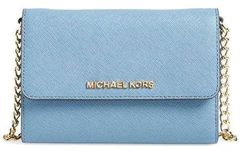 14.MICHAEL Michael Kors Jet Set Travel Saffiano Leather Smartphone Crossbody