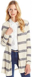 5 Summer Cardigans Paris Three Dots Women's Stripe Sweater Slub Cardigan