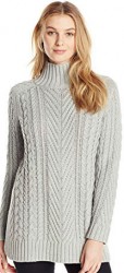 6 Winter Sweater Paris Vince Camuto Women's Long Sleeve Turtle Neck Mix Cable Tunic