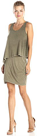 8 DKNY Jeans Women's Draped Acid-Wash Dress