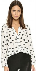 9 Spring Paris Top Joie Women's Purine Printed Long-Sleeve Top